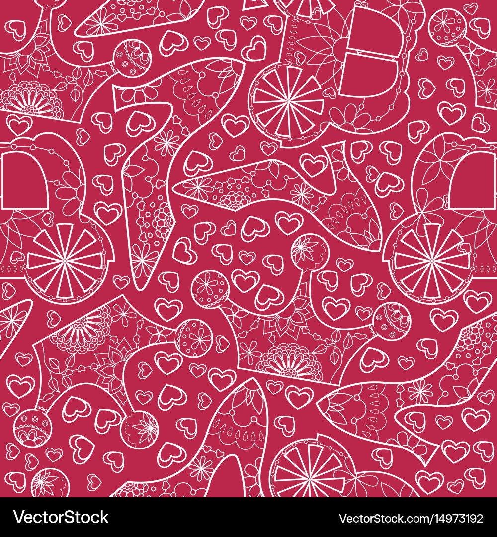 Seamless pattern with princess tributes Vector Image