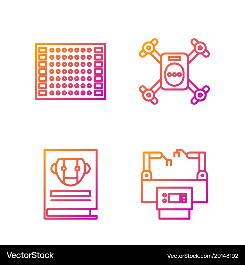 Set line assembly user manual printed Vector Image