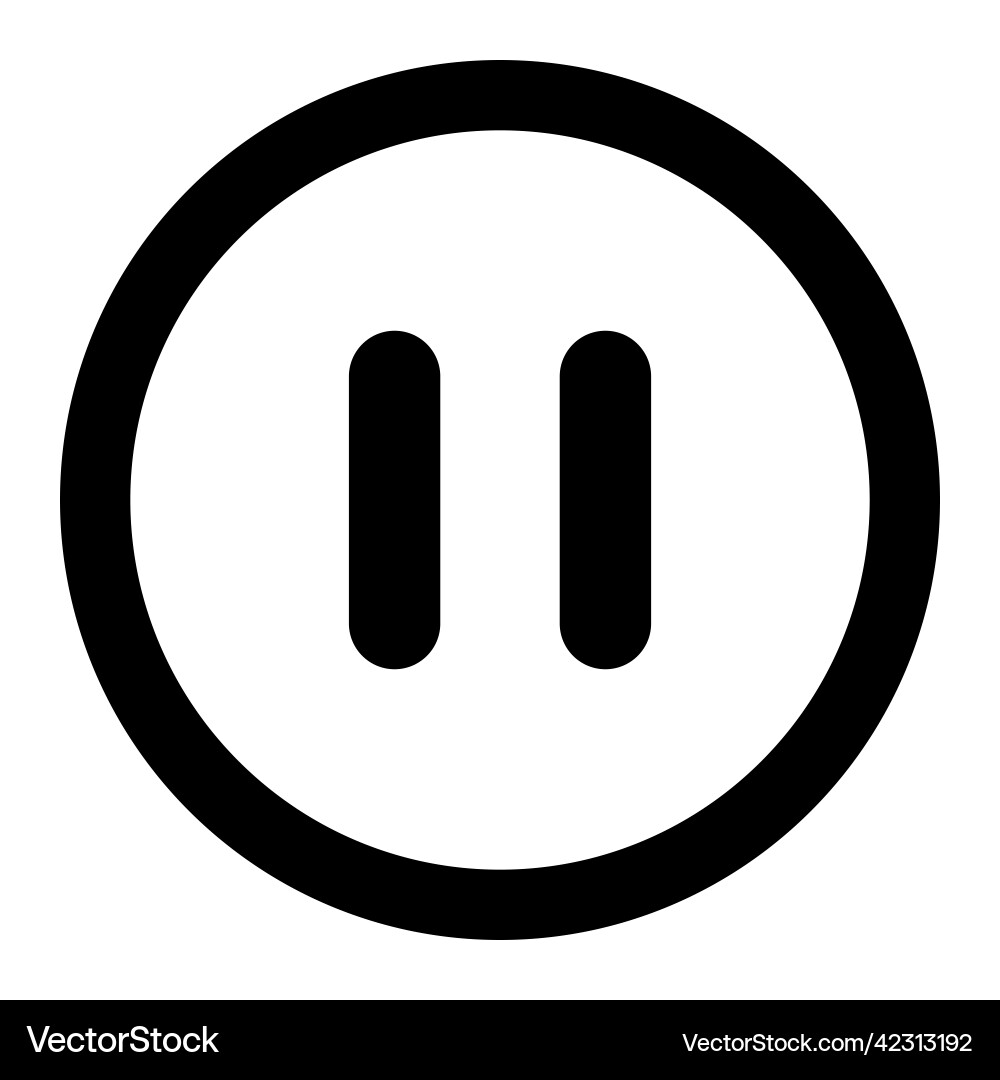 Stop and pause icon interface media button Stop and pause icon interface media button vector image