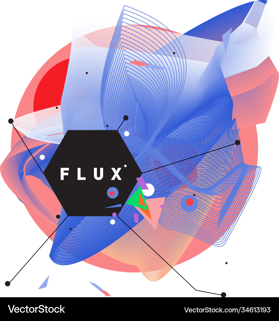 3d colorful wave background dynamic flux effect 3d colorful wave background dynamic flux effect Vector Image