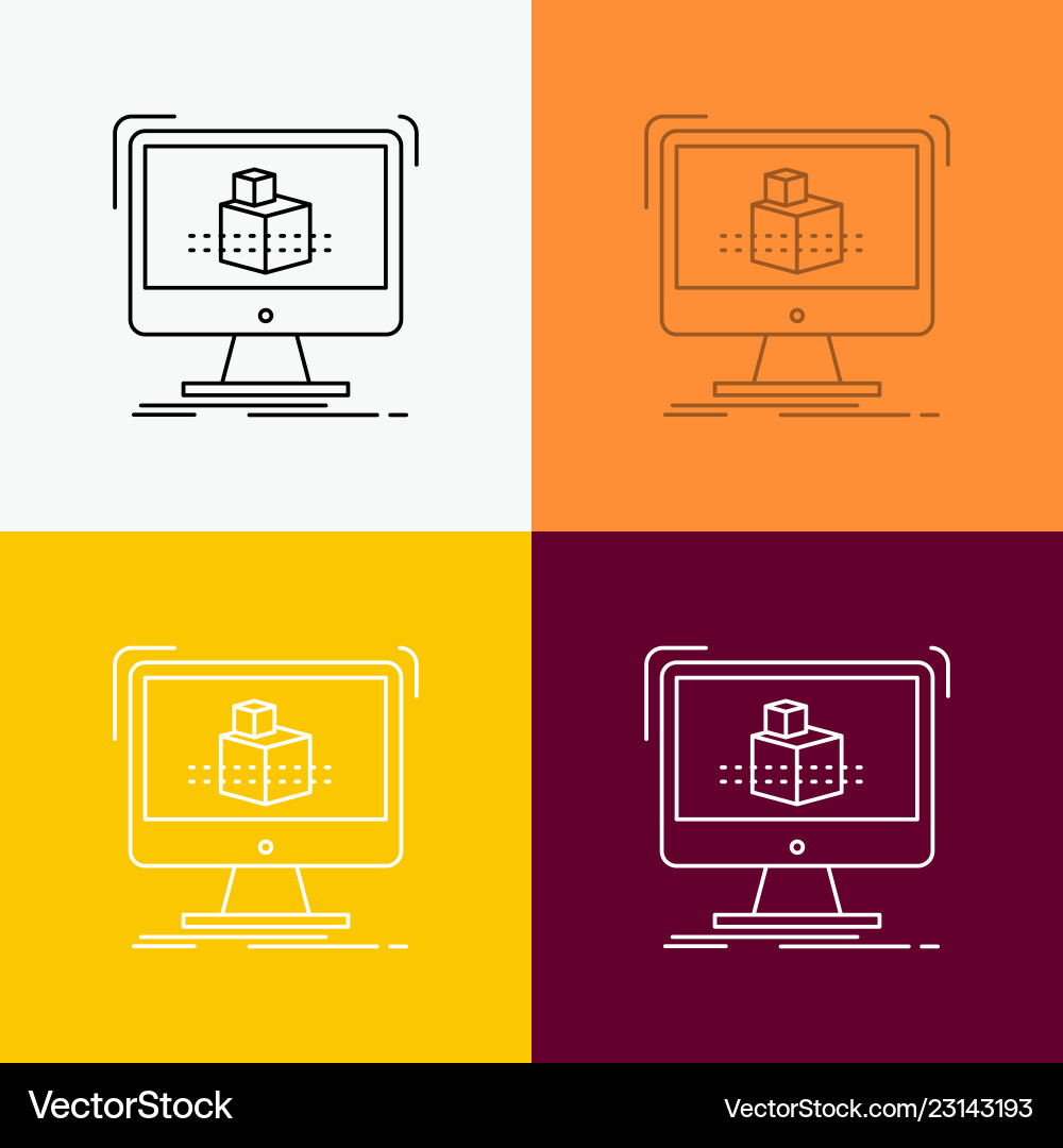 3d cube dimensional modelling sketch icon over 3d cube dimensional modelling sketch icon over vector image