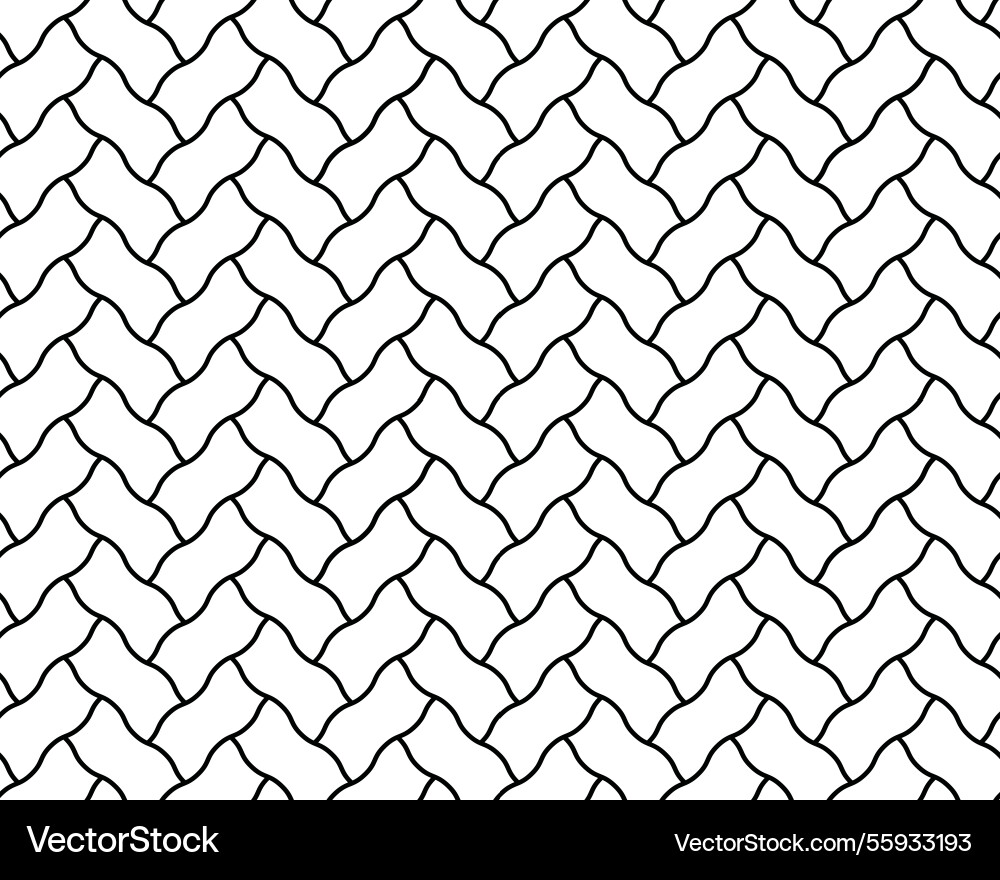 Abstract seamless pattern with black wave shapes Abstract seamless pattern with black wave shapes Vector Image
