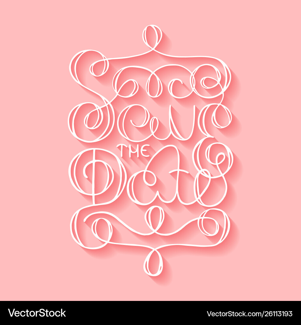 Card with handdrawn typography design element vector image