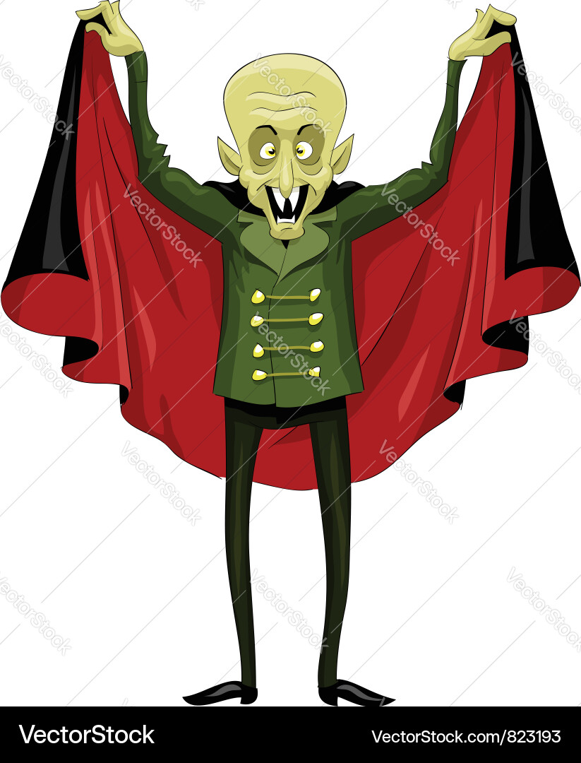 Classic Vampire Portrait Vector Image