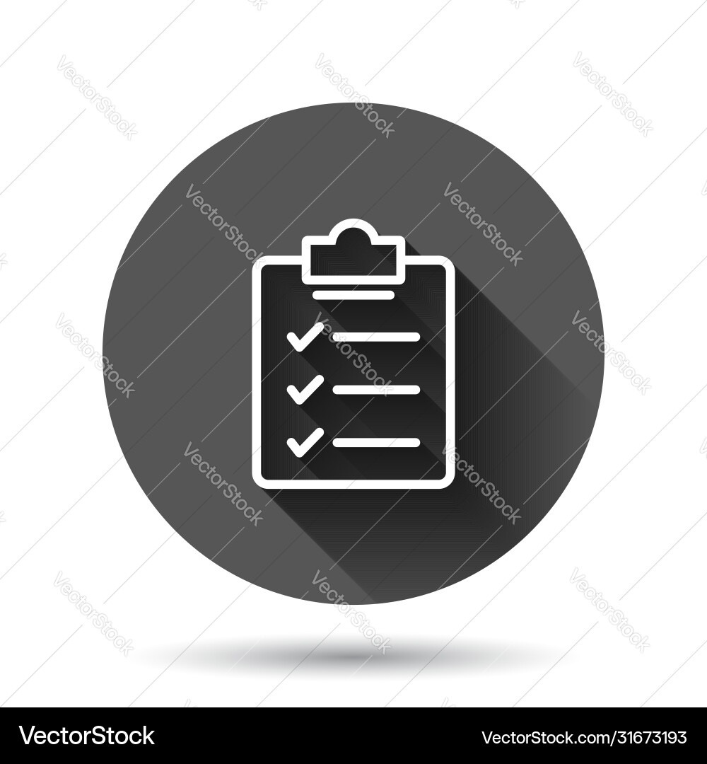 Document checklist icon in flat style report Document checklist icon in flat style report vector image
