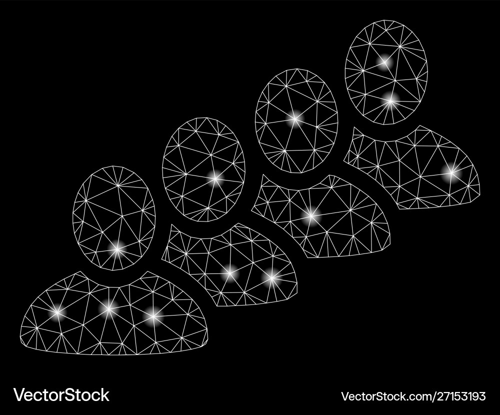 Flare mesh 2d user queue with spots Flare mesh 2d user queue with spots vector image