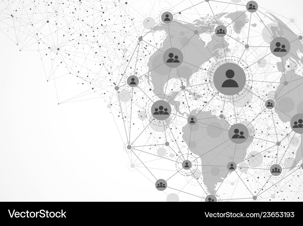Global structure networking and data connection Global structure networking and data connection vector image