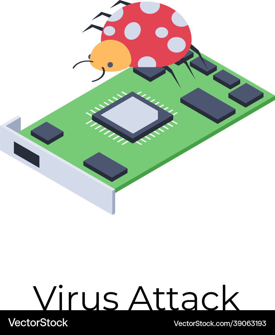 Hardware bug Vector Image