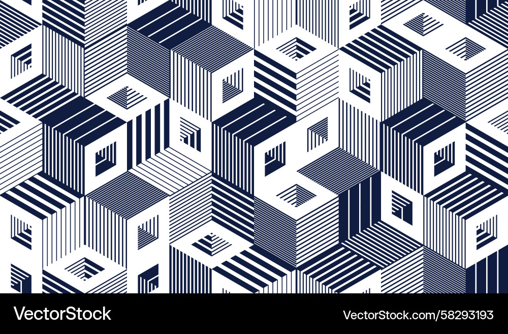 Isometric Cube Pattern Vector Image
