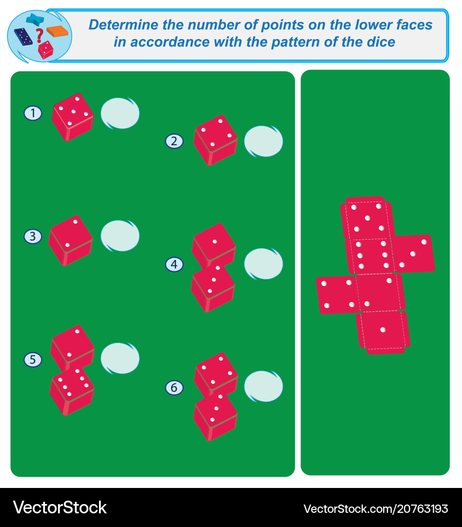 Logical task determine the number of points Logical task determine the number of points vector image
