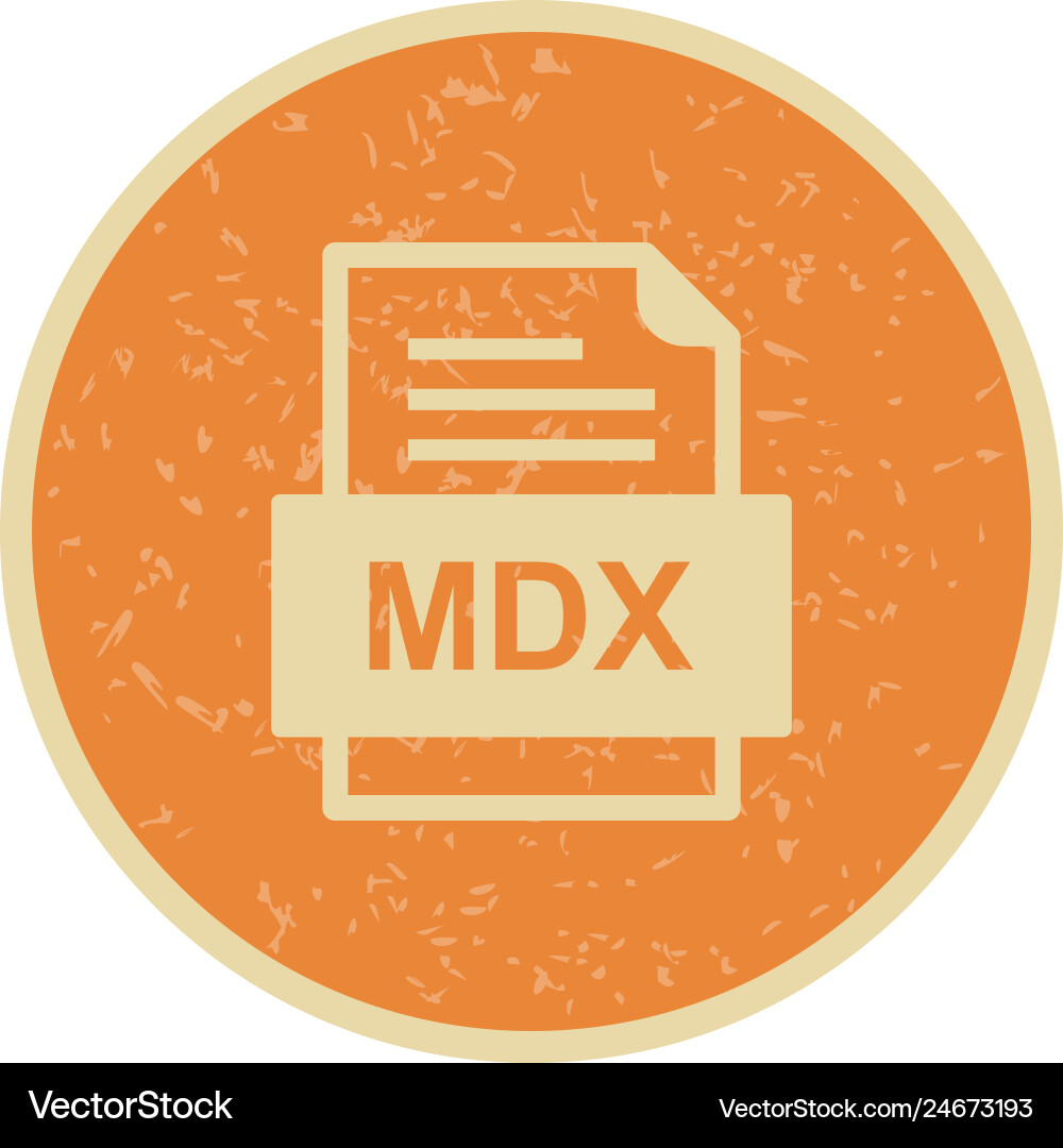 Mdx file document icon vector image