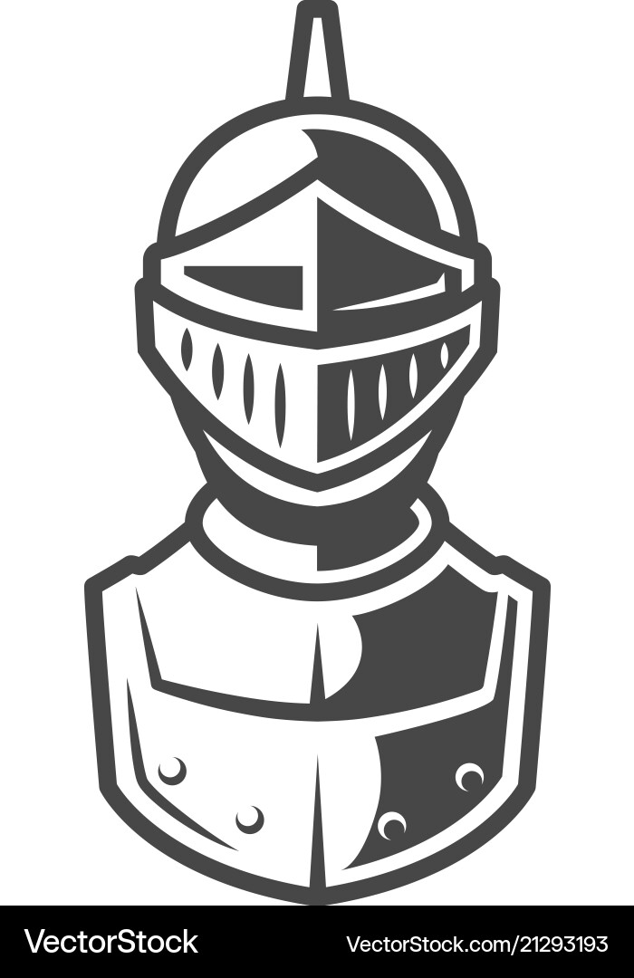 Medieval Knight Helmet Vector Image