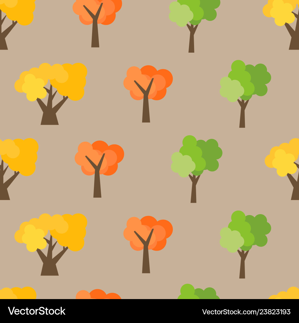 Seamless pattern from autumn trees Seamless pattern from autumn trees vector image