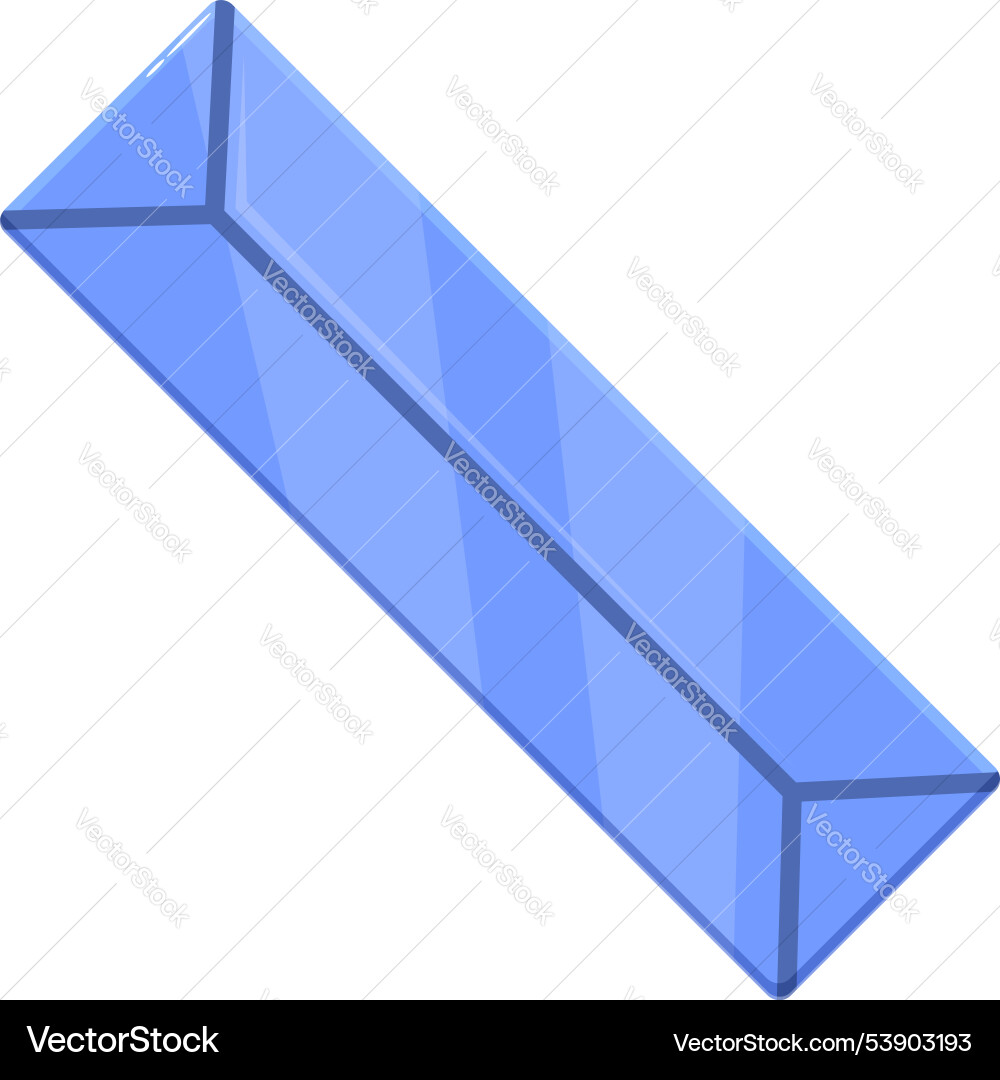 Triangular prism showing light refraction physics Vector Image