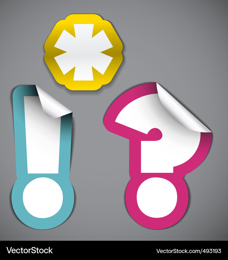 Warning Labels Set Vector Image