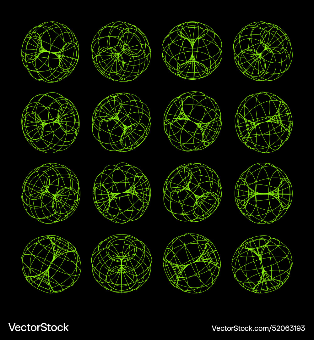 Wireframe lined shapes perspective mesh 3d grid Wireframe lined shapes perspective mesh 3d grid vector image