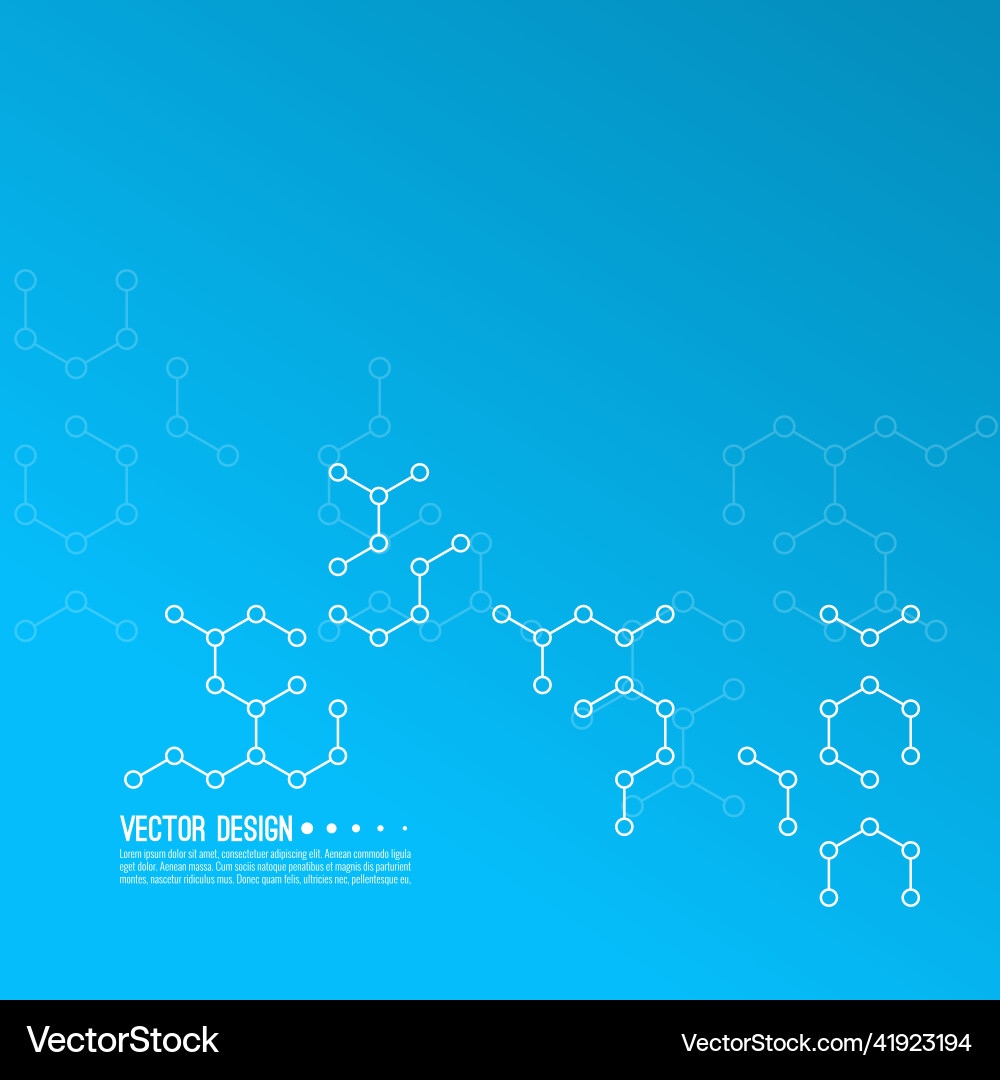 Abstract background of molecular structure Abstract background of molecular structure Vector Image