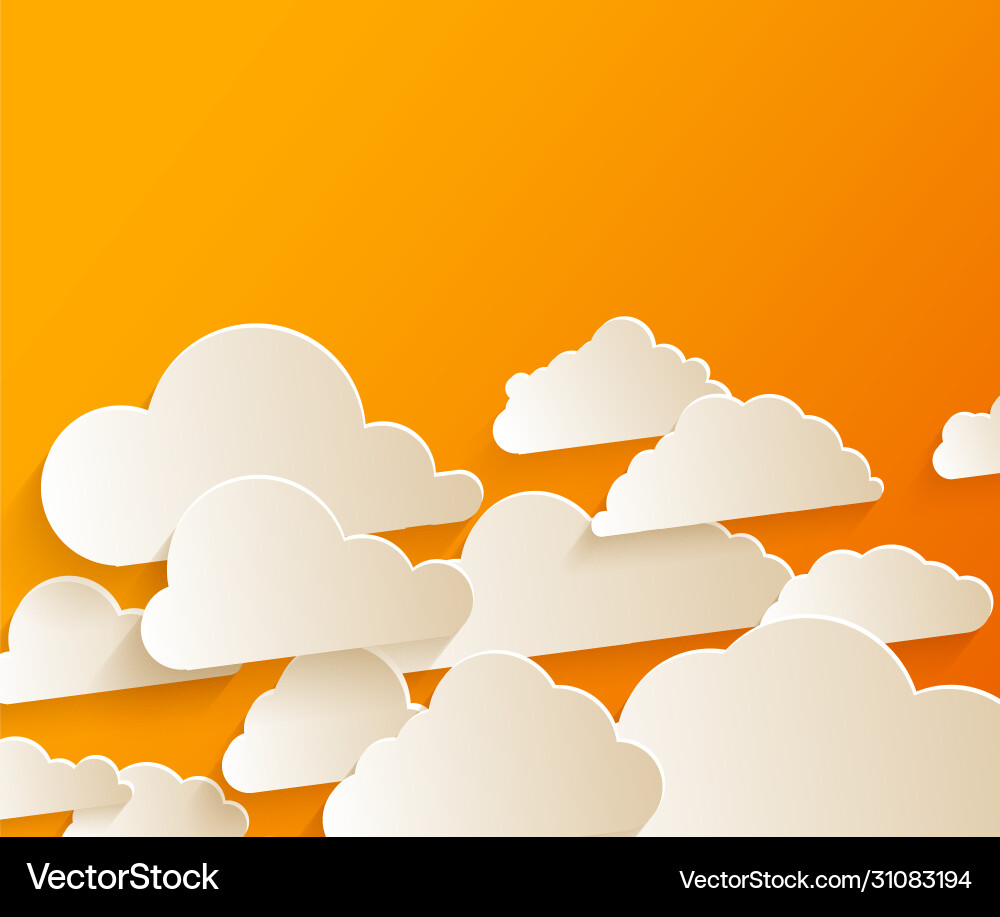 Abstract speech bubbles in shape clouds Vector Image