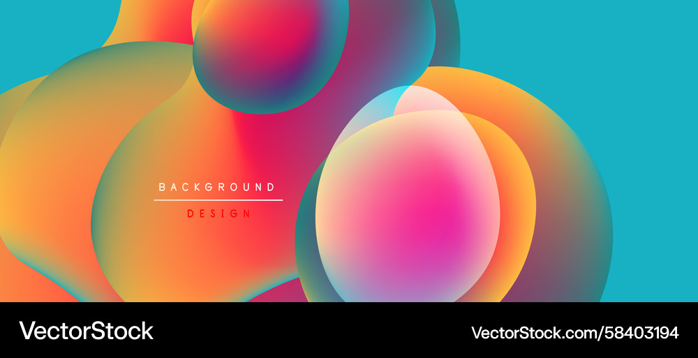 Abstract vibrant circles overlap creating Abstract vibrant circles overlap creating Vector Image