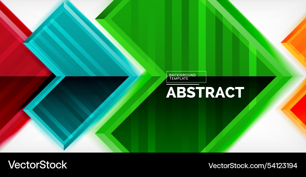 Arrow symbols created with 3d effects and line Vector Image