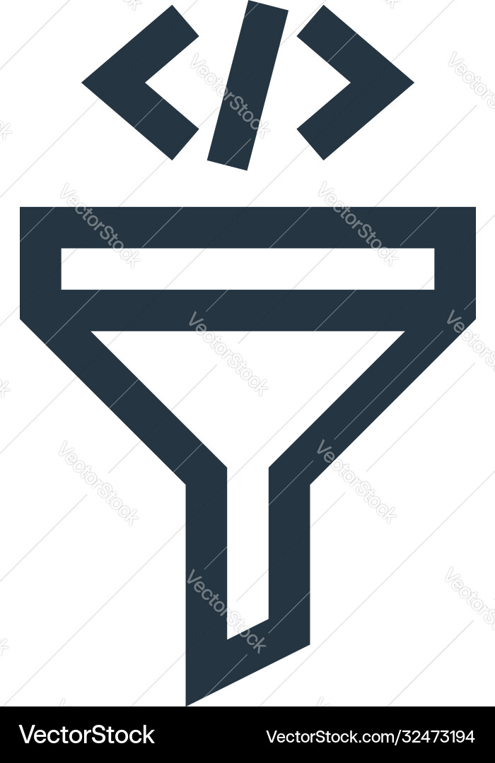 Code icon editable stroke linear symbol Code icon editable stroke linear symbol vector image
