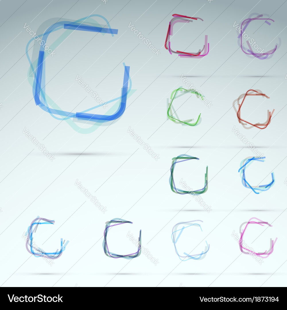 Collection of transparent web elements Vector Image