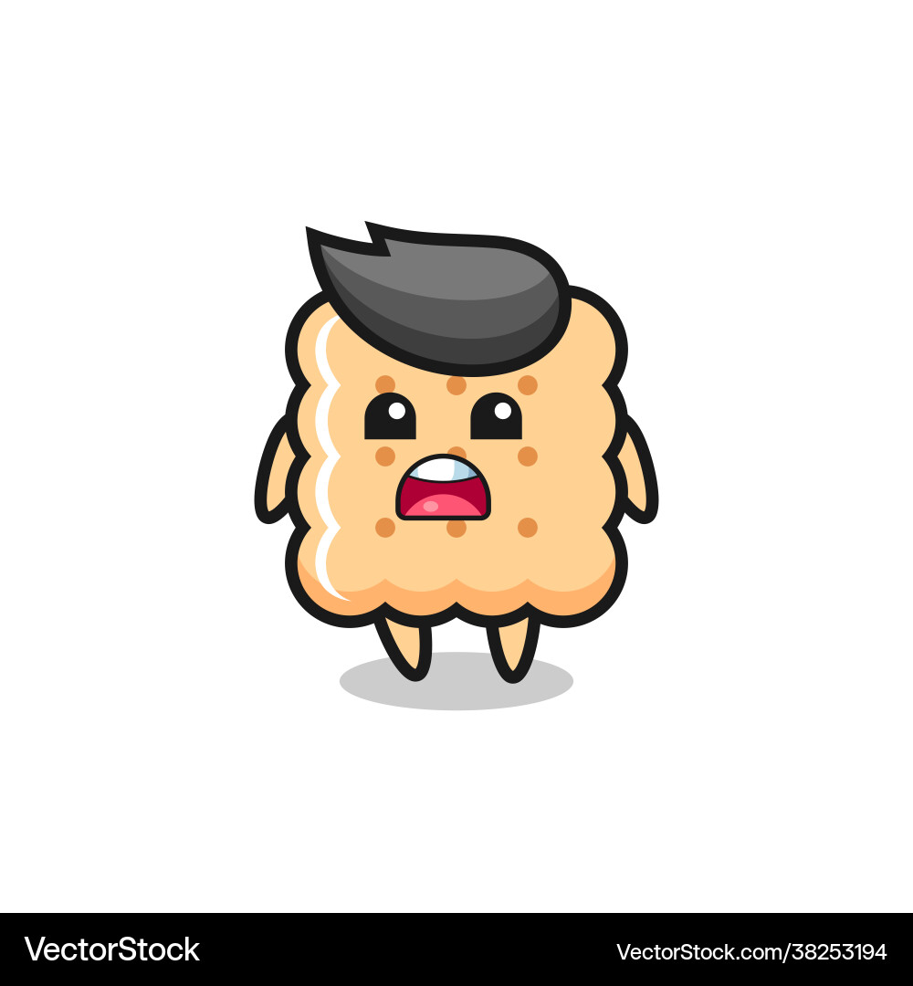 Cracker with apologizing expression saying i am Vector Image