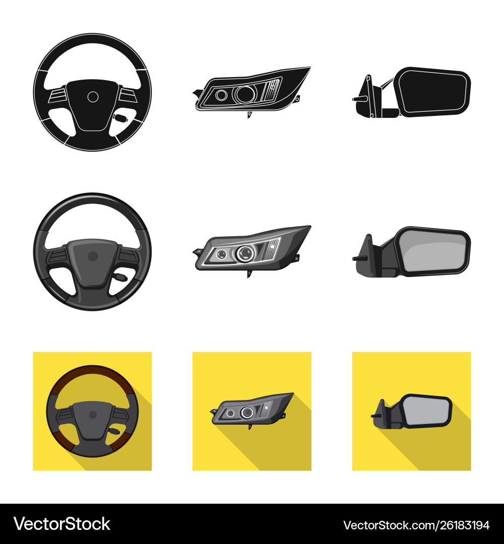 Design auto and part sign collection Design auto and part sign collection vector image