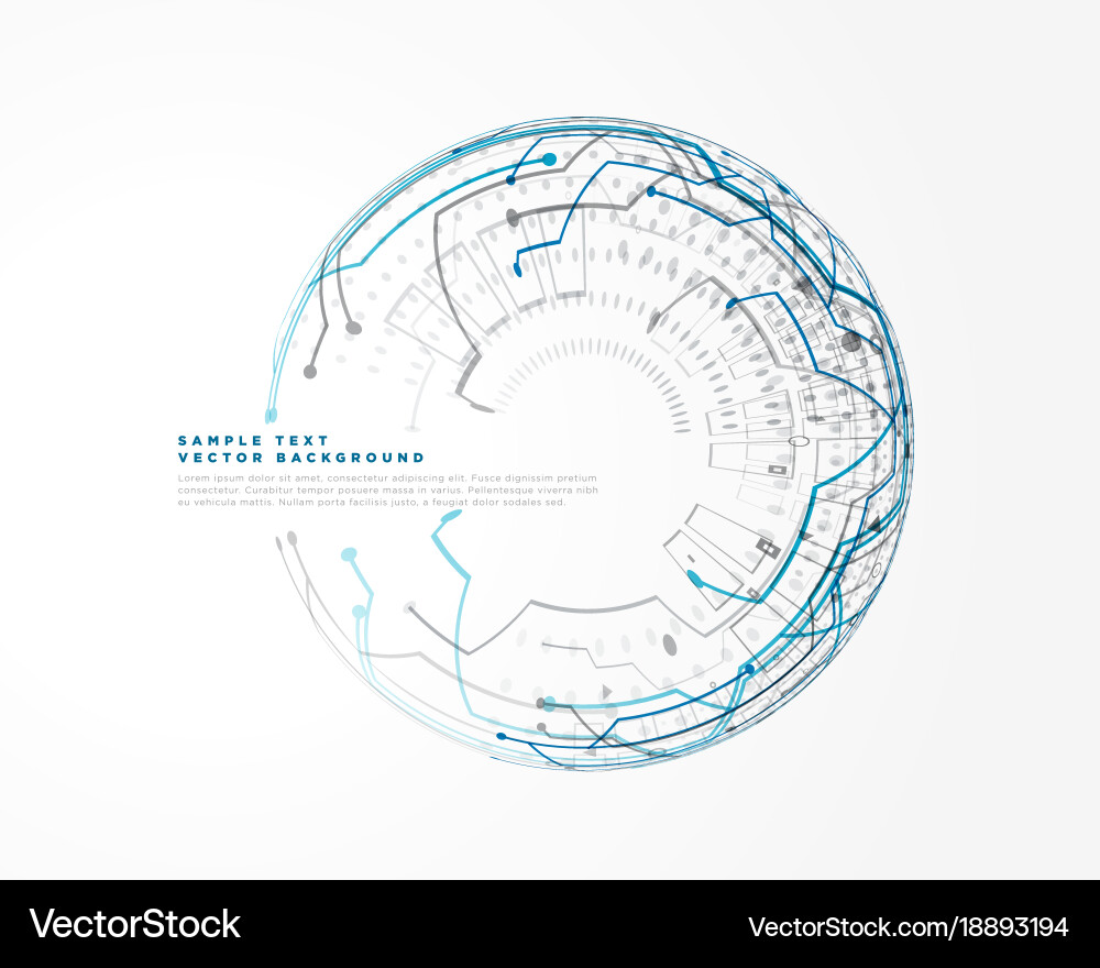 Digital technology background with high tech vector image