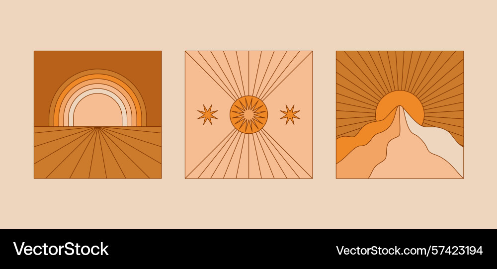 In simple linear style - design templates In simple linear style - design templates vector image