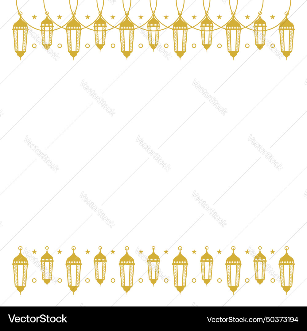 Lantern design frame element collection Vector Image