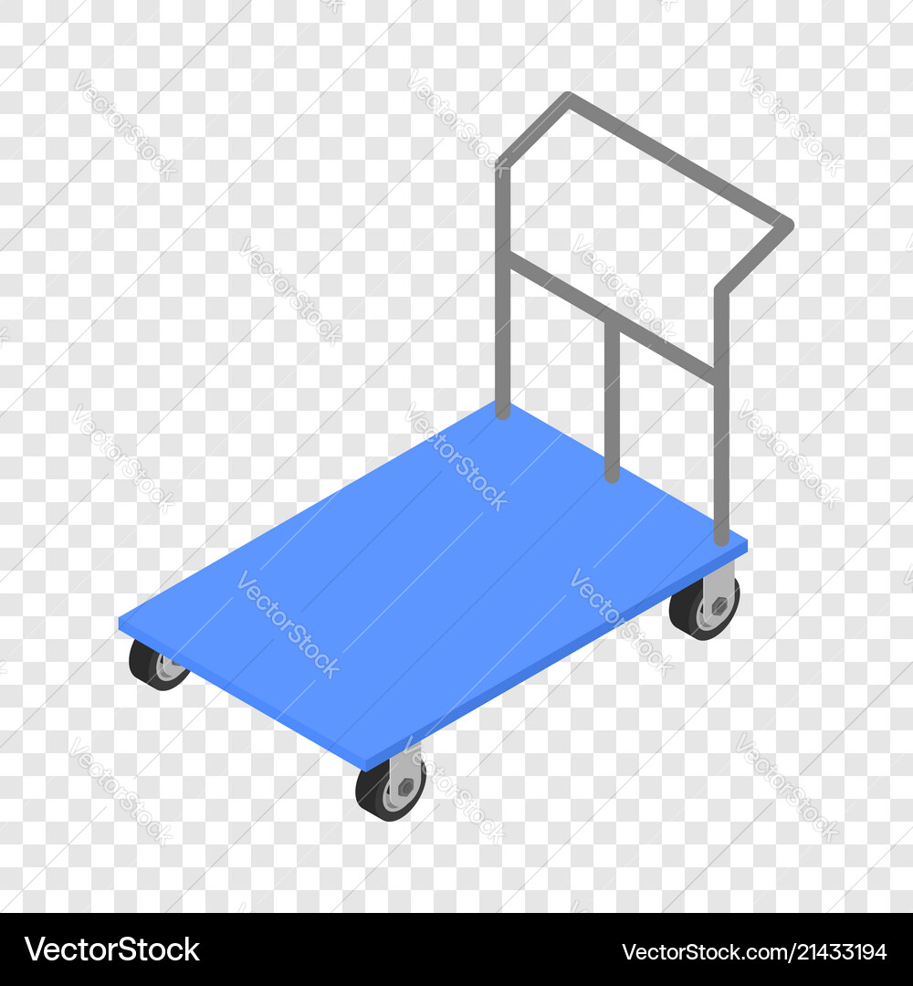 Load cart icon isometric style Royalty Free Vector Image