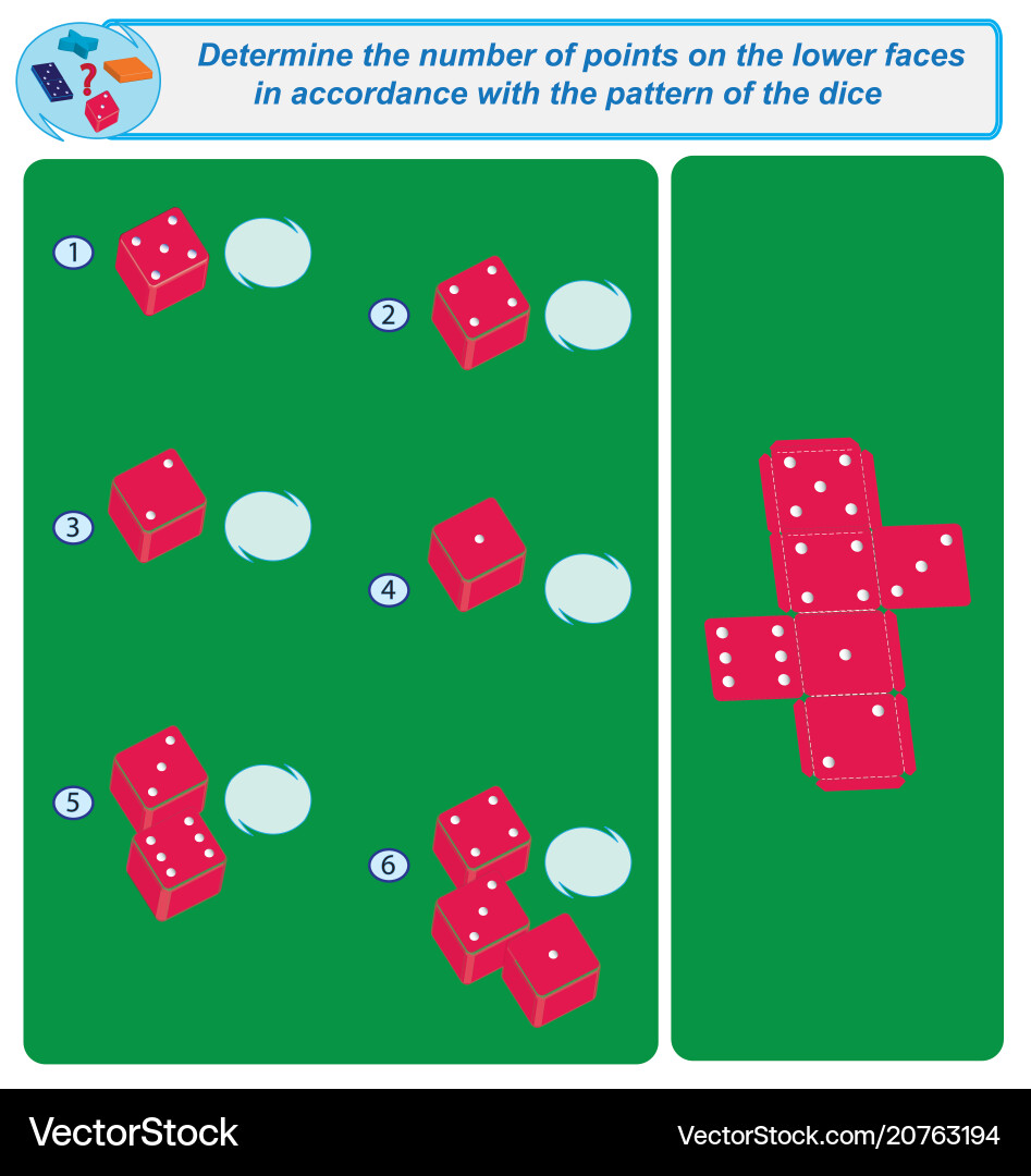 Logical task determine the number of points Logical task determine the number of points vector image