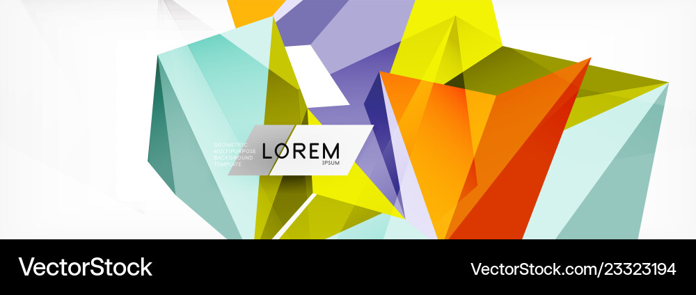 Mosaic triangular low poly style abstract Mosaic triangular low poly style abstract vector image