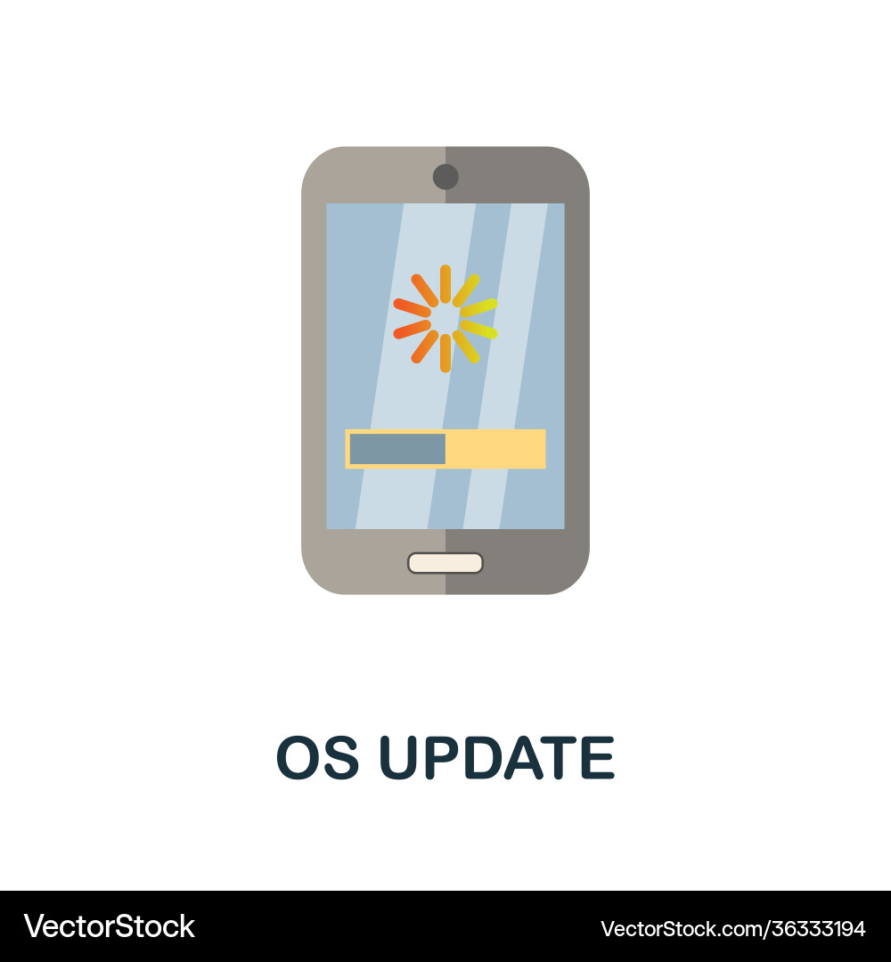 Os update flat icon color simple element from vector image
