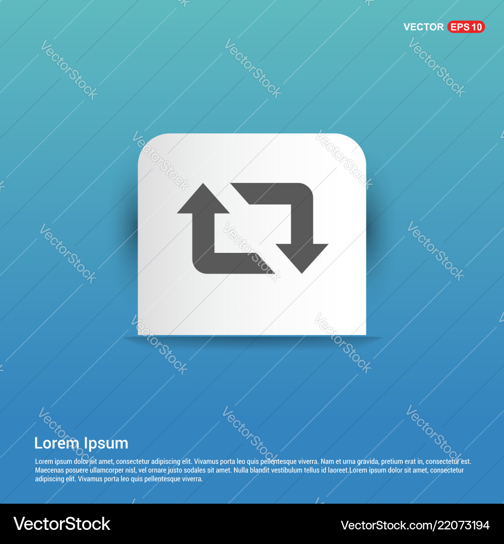 Reload Button - Circular Sticker vector image