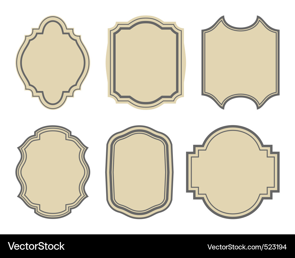 Retro Frames Collection Vector Image