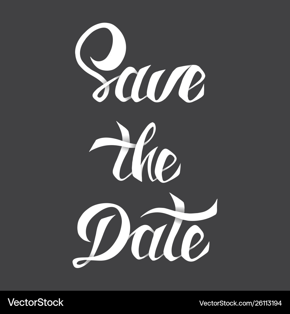 Save date card template with hand drawn Save date card template with hand drawn Vector Image