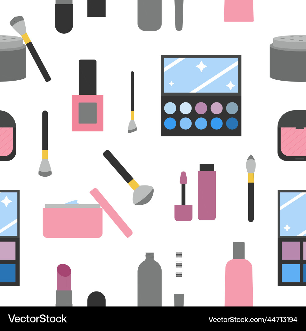 Seamless pattern with elements of cosmetics Seamless pattern with elements of cosmetics vector image