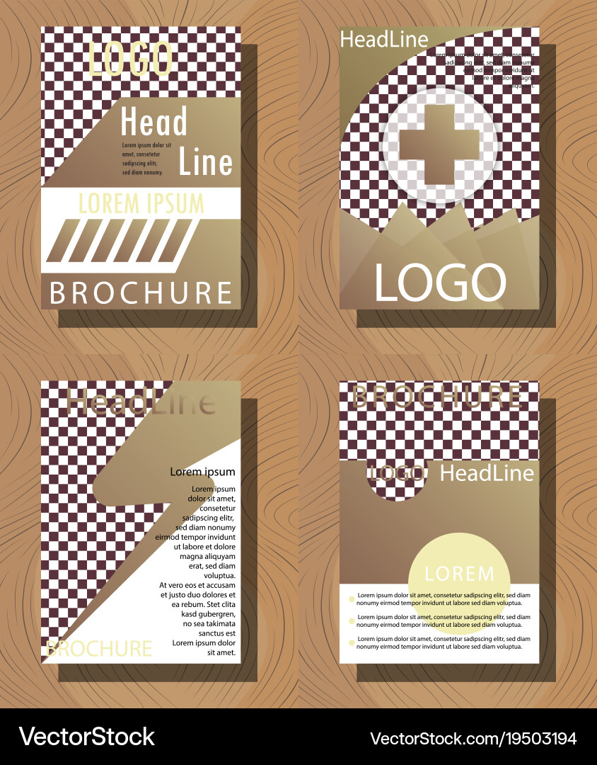 Set of layout background for art template vector image
