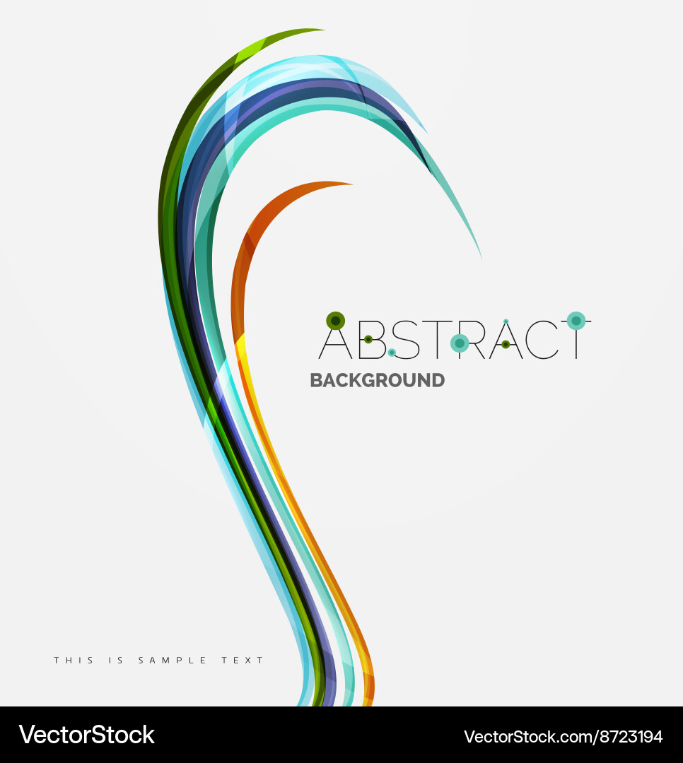 Smooth wave line abstract background Vector Image