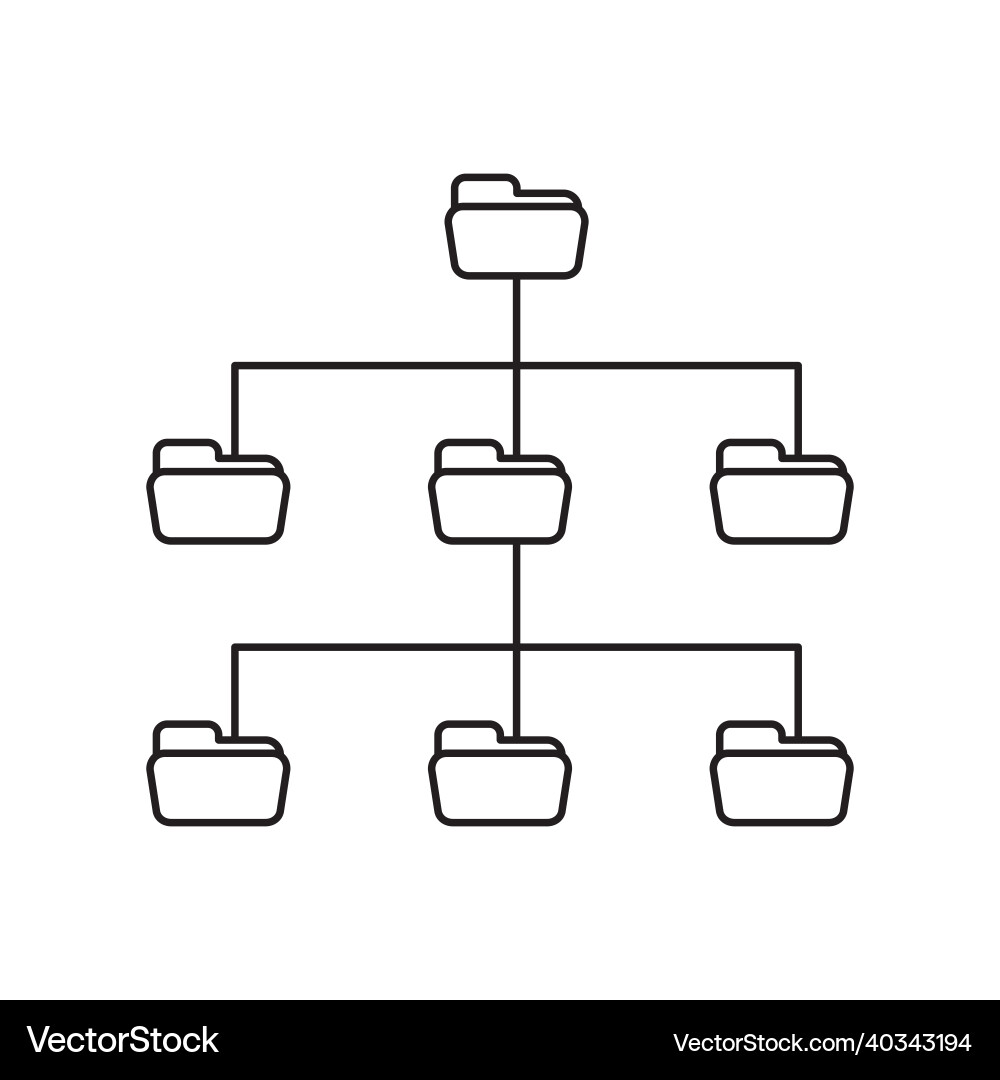 System folder directory files icon Vector Image