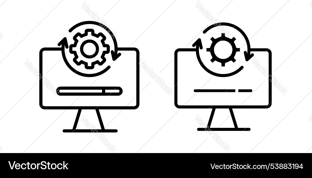 System update icon set Vector Image