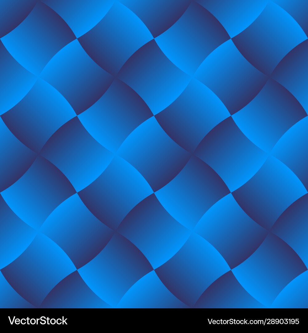 3d curve tile seamless pattern blue 003 Vector Image