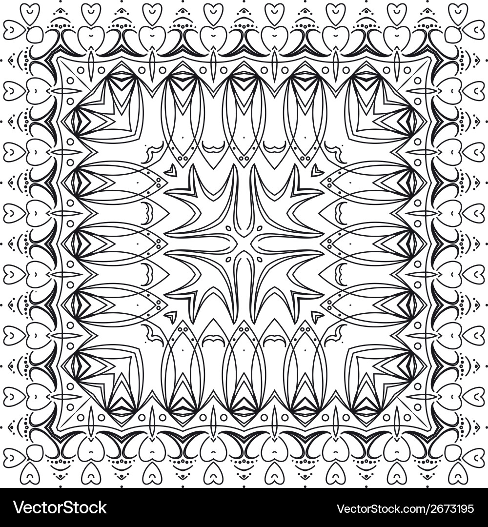 Abstract seamless outline pattern vector image
