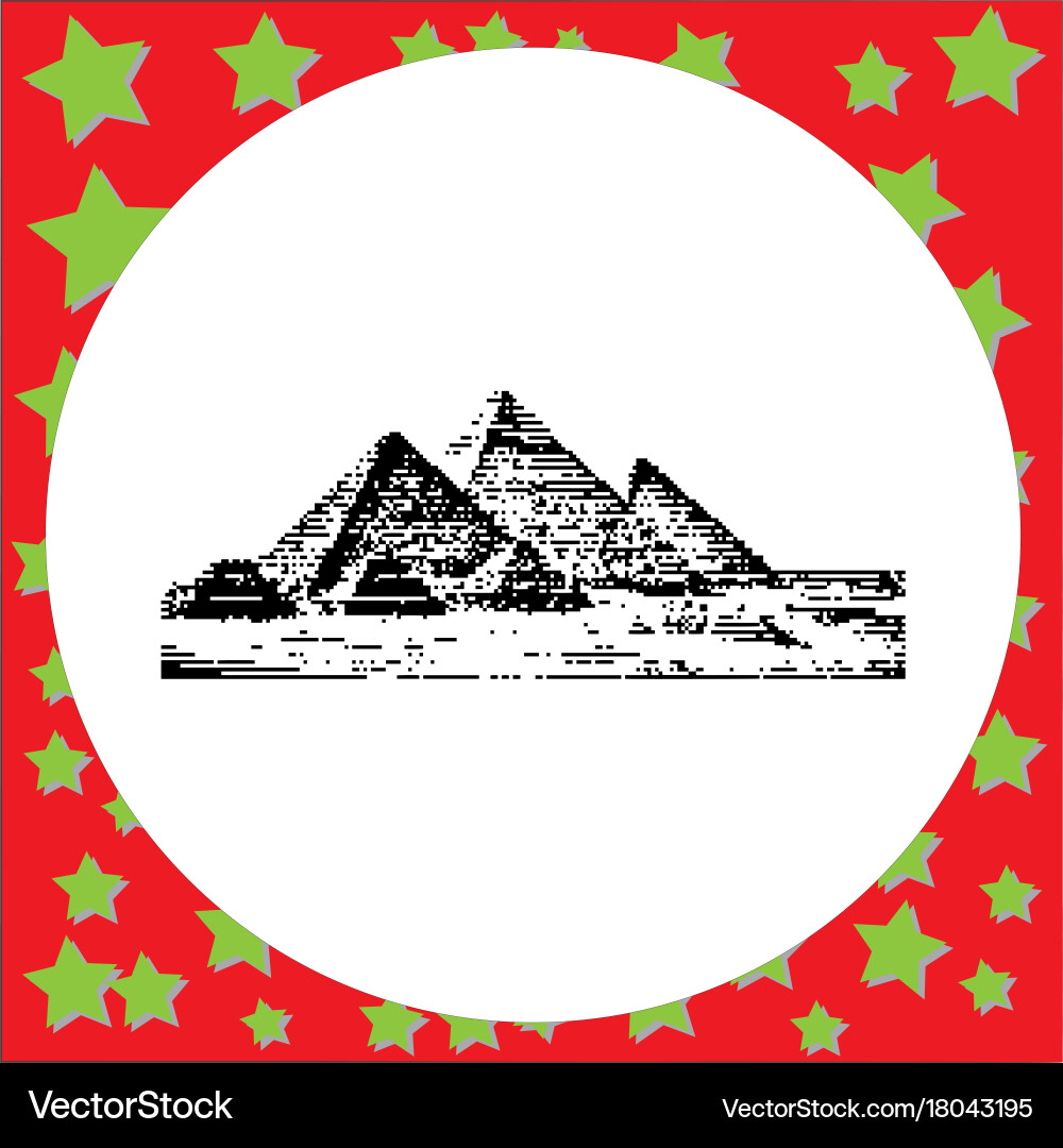 Schwarz 8-bit giza pyramiden egypt Lizenzfreies Vektorbild