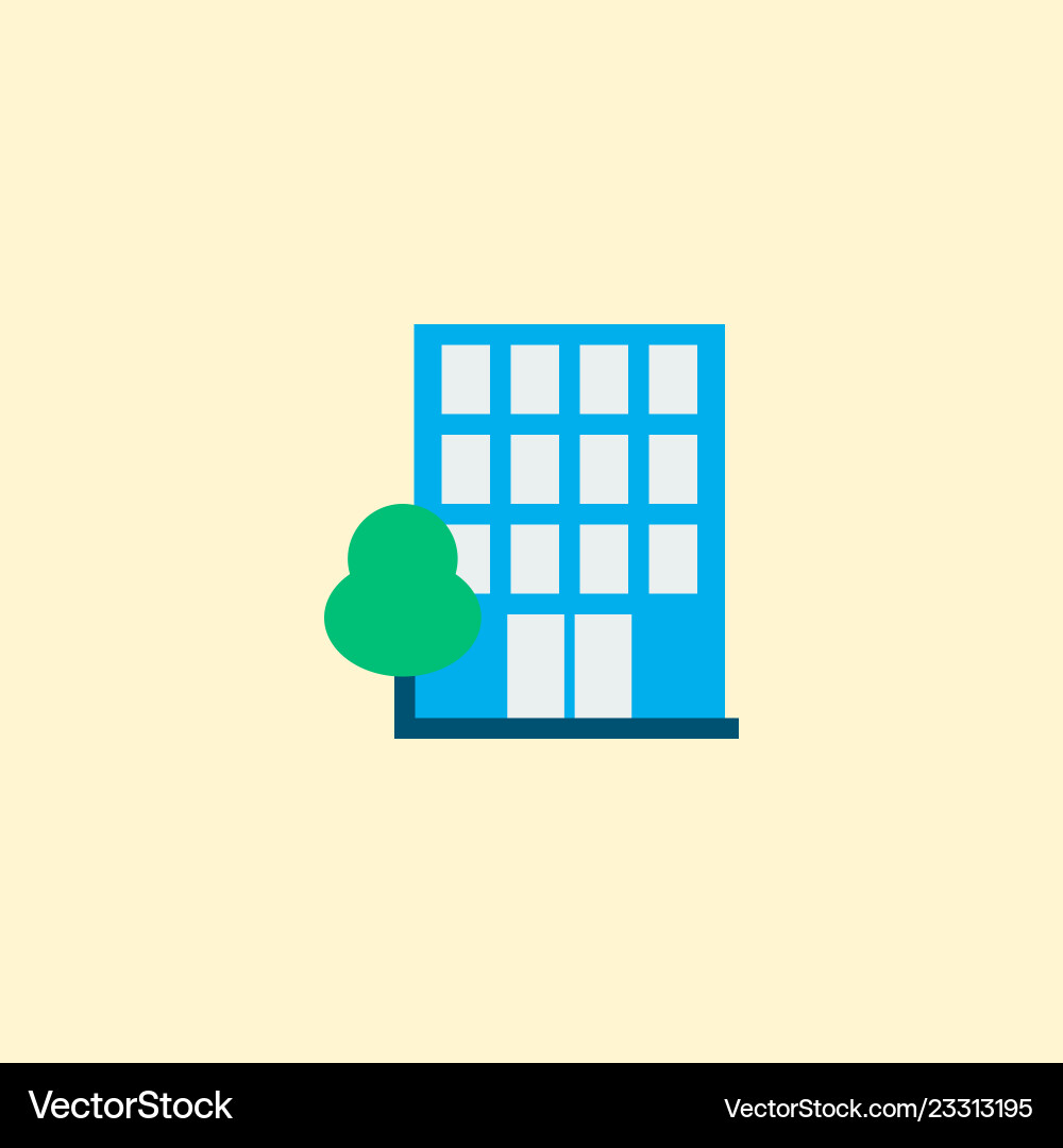 Building icon flat element Building icon flat element vector image
