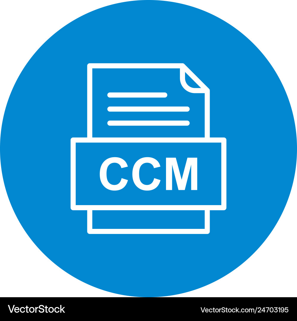 Ccm file document icon Vector Image