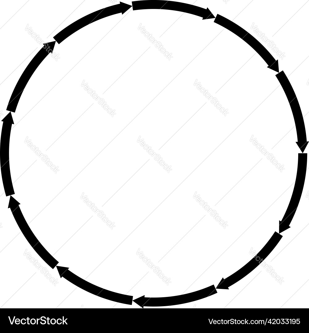Circular circle arrows as repetion recycle cycle Circular circle arrows as repetion recycle cycle vector image