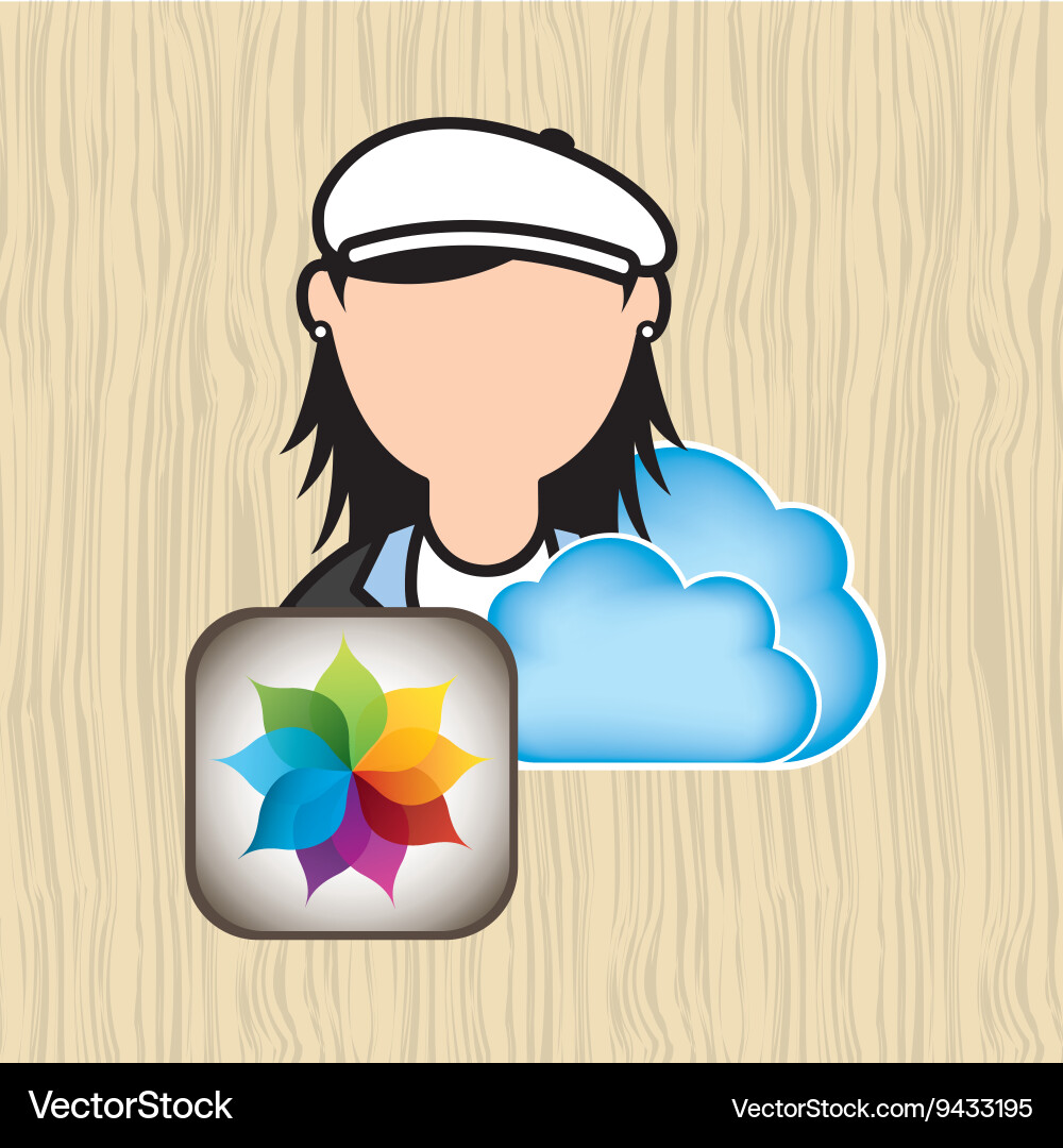 Cloud computing design vector image